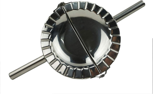 Stainless Steel Dumpling Maker, X-Large 5" Goya Empanada Press Mold, Ravioli Mould Crimper, Wraper Dough Cutter - for Pie Ravioli Chinese Dumpling...