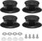 uxcell 4pcs Pot Pan Lids Replacement Knob, Plastic Pan Cover Holding Handles Fits Skillets and Kitchen Cookware Covers, Black...