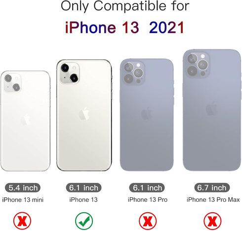 BAISRKE Compatible with iPhone 13 Case,Clear Case with Flowers,for Girly Women,Shockproof Floral Pattern Hard Back Cover for iPhone 13 Case 6.1 in...