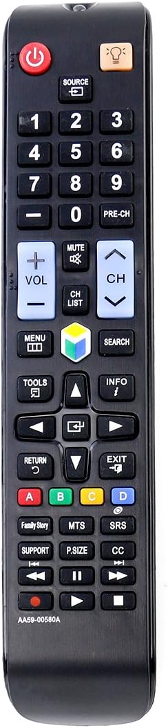 AA59-00580A Replace Remote Compatible with Samsung Smart LED LCD TV UN60ES7500F UN60ES8000F UN55ES6100FXZA UN55ES6150F UN40EH5300F UN40EH5300FXZA ...