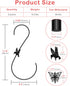 PACETAP Bird Feeders Hanger 12-Inch, 2PCS Metal Hummingbird Feeder Hook, Heavy Duty Plant Hangers Outdoor for Hanging Plants, Bird Feeder, Wind Ch...