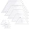 Kigley 8 Pcs Half Hexagon Quilting Rulers Acrylic Quilting Templates for Quilting 1-7 Inch Quilt Template Ruler with 1/4 Inch Seam Allowance Quilt...