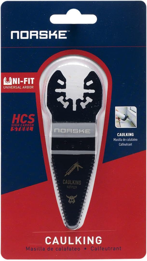 Norske Tools NOTP229 Caulking Scraper Oscillating Multi Tool Accessory Blade for Removing Sealants...