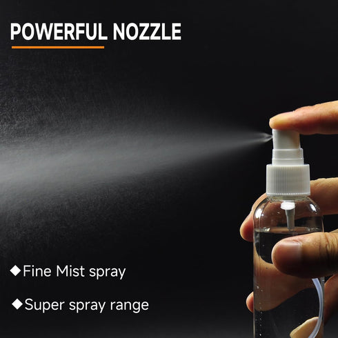 ZEJIA Small Spray Bottle 2OZ, Plastic Travel Spray Bottle, Refillable Mini Spray Bottle for Face, Liquids, Perfume, with Labels (6 Pack)...