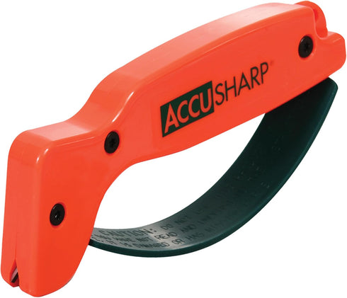 AccuSharp Knife Sharpener, Ergonomic Comfortable Handle, Compact & Easy to Use, Restore and Hone Straight & Serrated Knives, Blaze Orange...