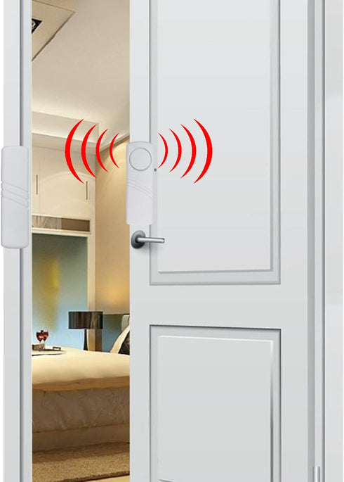 2 Pack Window Door Alarm, Door Sensor Alarm for Kids Safety, Alarm System for Home Security with No Batteries for Pool, Garage, Apartment, Dorm, R...