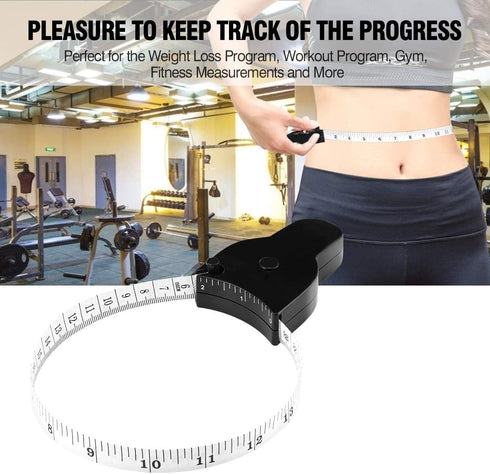 Automatic Telescopic Tape Measure, Body Measure Tape 60 inch (150cm), Self-Tightening Retractable Measuring Tape for Body Accurate Way to Track We...