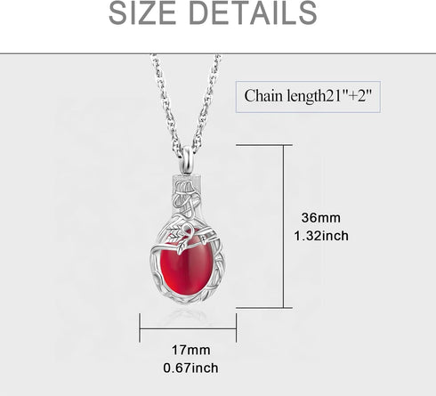 Tree of Life Urn Necklace for Ashes Teardrop Cremation Jewelry with Crystal Love Memorial Jewelry Ash Holder Birthstone Necklaces for Ashes Rememb...