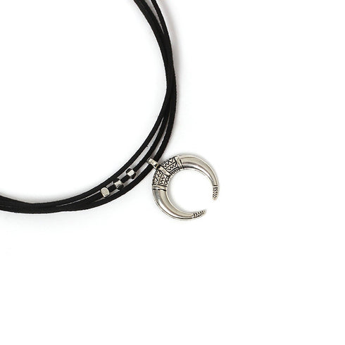 fxmimior Women Black Moon Crescent Pendant Choker Sexy Rock Handmade Bohe Necklace Women Accessories...