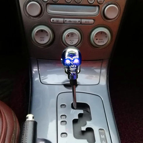 Pack-1 Skull Shift Knob, Automatic Car Stick Shift Handle, Shift Head Replacement Shifter Fit Most Manual Transmissions (Blue)...