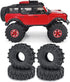 4Pcs 1.0" Crawler Tires Soft Rubber Wheels Tires 62mm for 1/24 Axial SCX24 Deadbolt Bronco RC Crawler Car (c)...