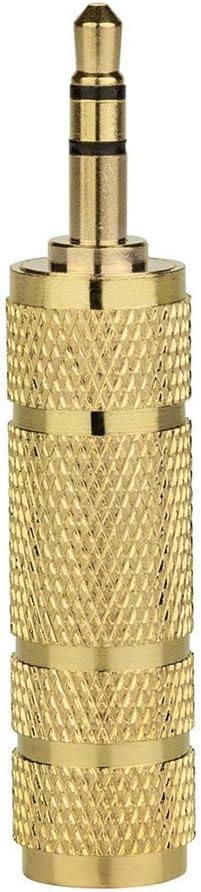 Nightwolf ® 2 Pcs Gold Plated 3.5mm 1/8 Inch Socket to 6.35mm 1/4 inch Male to Female Stereo Audio Jack Headphone Adaptor......