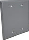 Sealproof 2-Gang Metallic Blank Weatherproof Outlet Cover, UL Listed, Gray...