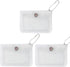 3 Pcs Transparent Card Holder Keychain Wallet Small Coin Purse Mini Change Pouch Waterproof Card Case for Women Girls (Glitter Clear)...