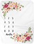 BUTTZO Milestone Blanket - Girl & Boy Baby Blankets, Large, Fleece, Monthly, Shower Gifts...