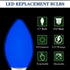 25 Pack C7 Multicolor LED Replaceable Bulbs – Dimmable Multicolor LED Christmas Lights Bulbs, 0.72W Indoor Outdoor Bulbs, Night Light, C7/E12, IP:...