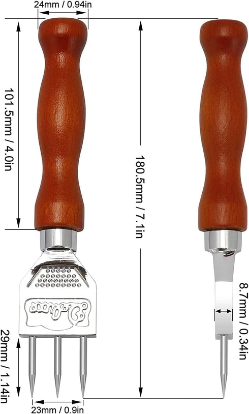 Ice Pick Stainless Steel with Safety Wooden Handle for Kitchen Tool...