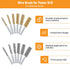 12 Pcs Bore Brush for Drill, Variety of Size Stainless Steel Cleaning Brush, Power Drill Impact Driver Pipe Hex Drill Shank Drill Wire Brush Set f...