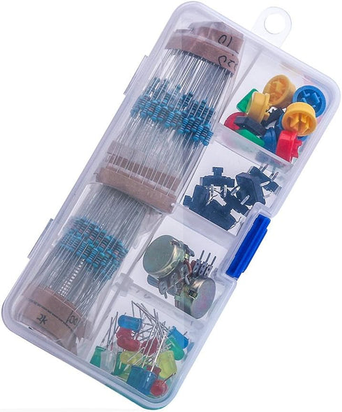 ELEGOO Electronics Component Pack with resistors, LEDs, Switch, Potentiometer Compatible with Arduino UNO, MEGA...