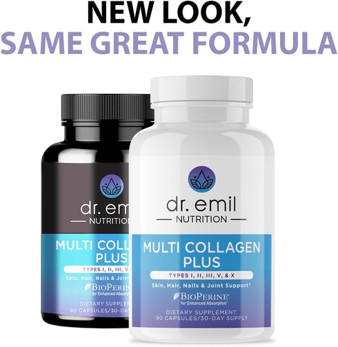 DR. EMIL NUTRITION Multi Collagen Pills - Collagen Supplements to Support Hair, Skin, Nails, & Joints - Hydrolyzed Collagen Supplements for Women ...