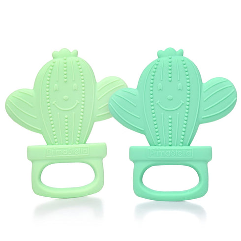 PrimaStella Silicone Cactus Teethers for Infants, Babies and Toddlers - Safety Tested - BPA Free - Cute, Soothing, Easy to Hold - Baby Teether Toy...