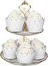 KPOSIYA Set of 100 Artistic Bake Cake Cups Filigree Little Vine Lace Laser Cut Cupcake Wrapper Liner Baking Cup Muffin CaseTrays for Wedding Birth...