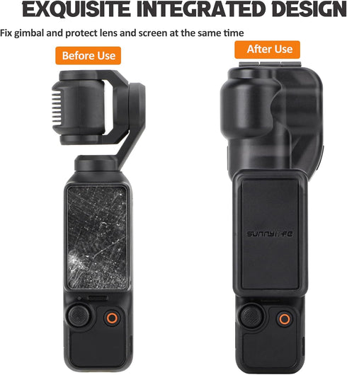 Osmo Pocket 3 Screen Protector Cover Case Compatible with DJI OSMO Pocket 3 Accessories, Camera Lens Protector Cap Screen Protective Hard Case for...