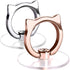 Cat Phone Ring Holder - EI Sonador Clear Cell Phone Ring Holder Transparent Stand Finger Grip (1 Silver + 1 Rose Gold Cat)......