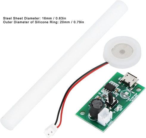 5V Mini USB Humidifier,DIY Kit Atomization Disc, USB Mist Maker Atomization Plate with Timing Switch Control, Circuit Board Driver Electronic Acce...