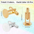SUNNYCLUE 20Pcs Silver Cufflink Blanks Gold Round Cufflinks Brass Business Tuxedo Tray Bezel Blanks Cufflink Studs Settings for Men's Cuff Links W...