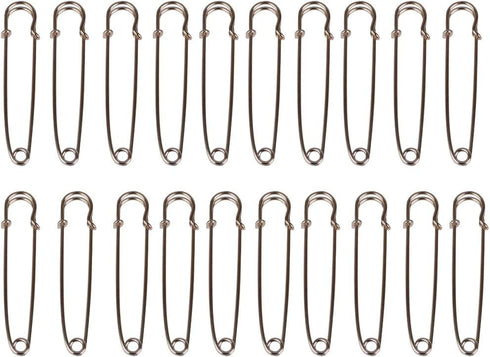 Baitaihem 50 Pcs Large Steel Safety Pins 3 inch Heavy Duty Safety Pins for Blankets, Skirts, Kilts, Crafts...