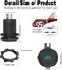 Quick Charge 3.0 12V USB Outlet, 36W Dual USB Car Charger Socket with Power Switch LED Voltmeter, Waterproof Marine Cigarette Lighter Adapter for ...