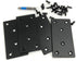 4 Pack Black Flat Mending Plate,Six-Hole Metal Bracket, Straight Steel Brace 3.94 x 1.97'', Fixing Joining Plate for Wood with 24PCS Screws, 1x Sc...
