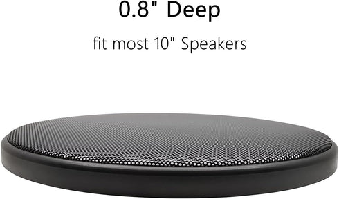 10" Speaker Grill Covers, Car Speaker Subwoofer Guard Protector, ABS Plastic Frame with Metal Mesh, Black - 2Pcs...