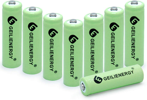 AA Ni-MH 600mAh 1.2V Rechargable Solar Light Batteries for Outdoor Solar Lamps Garden Lights Remotes Mice(8Pcs)...