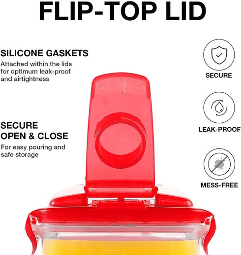 LocknLock Aqua Fridge Door Water Jug with Handle BPA Free Plastic Pitcher with Flip Top Lid Perfect for Making Teas and Juices, 2 Quarts, Red...