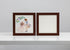 Ebherys 9.5x9.5 Hand Embroidery Frame in Red - Displays Cross Embroidery Displaying Frame 7.5x7.5 With Cardboard - Composite Wood, Metal Tabs, Tab...