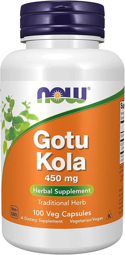 NOW Supplements, Gotu Kola (Centella asiatica) 450 mg, Herbal Supplement, 100 Veg Capsules...