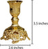 Taper Candle Holders with Deluxe Engraved Design, Set of 2 Premium Candlestick Holders in Gold...