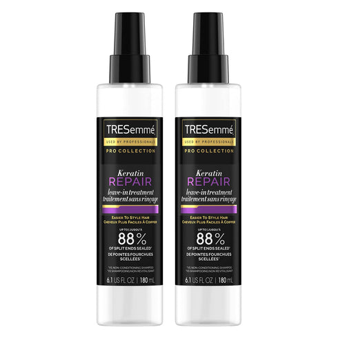TRESemmé Hair Care Pro Collection Keratin Repair Leave in Conditioner Treatment, Visibly Seals Split Ends, Tames Flyaways for Healthy Looking Hair...
