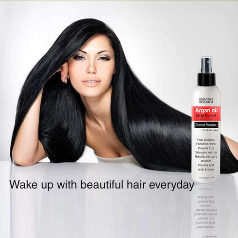 Thermal Heat Protector Hair Spray Enhances shine, Eliminates Frizz, Detangles Hair, protects hair from High heat, Ease on Styling prevents split e...