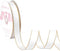 VATIN Double Faced Satin Ribbon 5/8 inch White with Gold Edge Continuous 25 Yards for Decoration, Craft, Gift Wrappping Wedding Card Decoration...