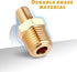 3 Pack Schrader Valve Adapter Brass Air Inflator Adapter Tire Inflator Hose Adapter, 1/4 NPT (M) to Air Pump Valve Adapter Tire Inflator Connector...