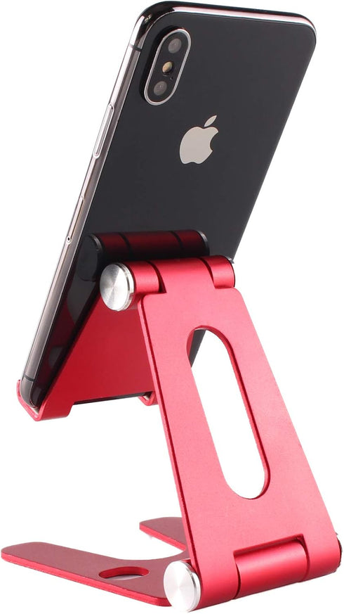 Cell Phone Tablet Fully Foldable Stand Dock Holder Cradle Mount Organizer Charger Station Table Desk Bed Office School Kitchen Travel Portable Adj...
