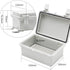 MAKERELE Outside Electrical Box Waterproof with Lock and Wall Bracket 5.9"3.9"2.8" (15010070mm) Hinged Cover Grey Plastic Clip Project ABS Plastic...