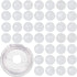 6mm 200pcs Natural White Jade Gemstone Round Loose Beads for Jewelry Making with Crystal Stretch Cord...