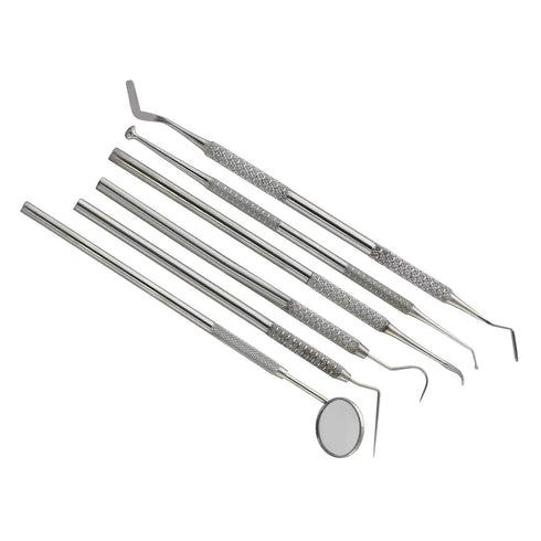Dental Tools, 6 Pack Upgraded Professional Teeth Cleaning Tools Stainless Steel Dental Scaler Pick Tools Set Plaque Remover Kit PR-348...