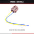 HiSport 9006 headlight plug Female Adapters Connector Wiring Harness Sockets Wire Plug Pigtails Compatible with High/Low Beam Or Fog Lights Use Re...