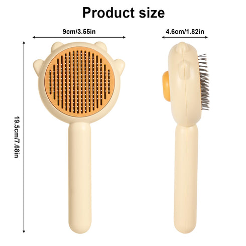 Magic Pet Comb, Pet Grooming Brush with Release Button Pet Hair Cleaner Brush Cat Shedding Brush Pet Massage Comb for Cats Dogs Removes Tangled Ha...