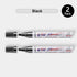 TFIVE Black Permanent Paint Marker Pens - 2 Count Oil Based Marker Pen, Medium Tip, Waterproof & Quick Dry, for Office, Art projects, Rock Paintin...